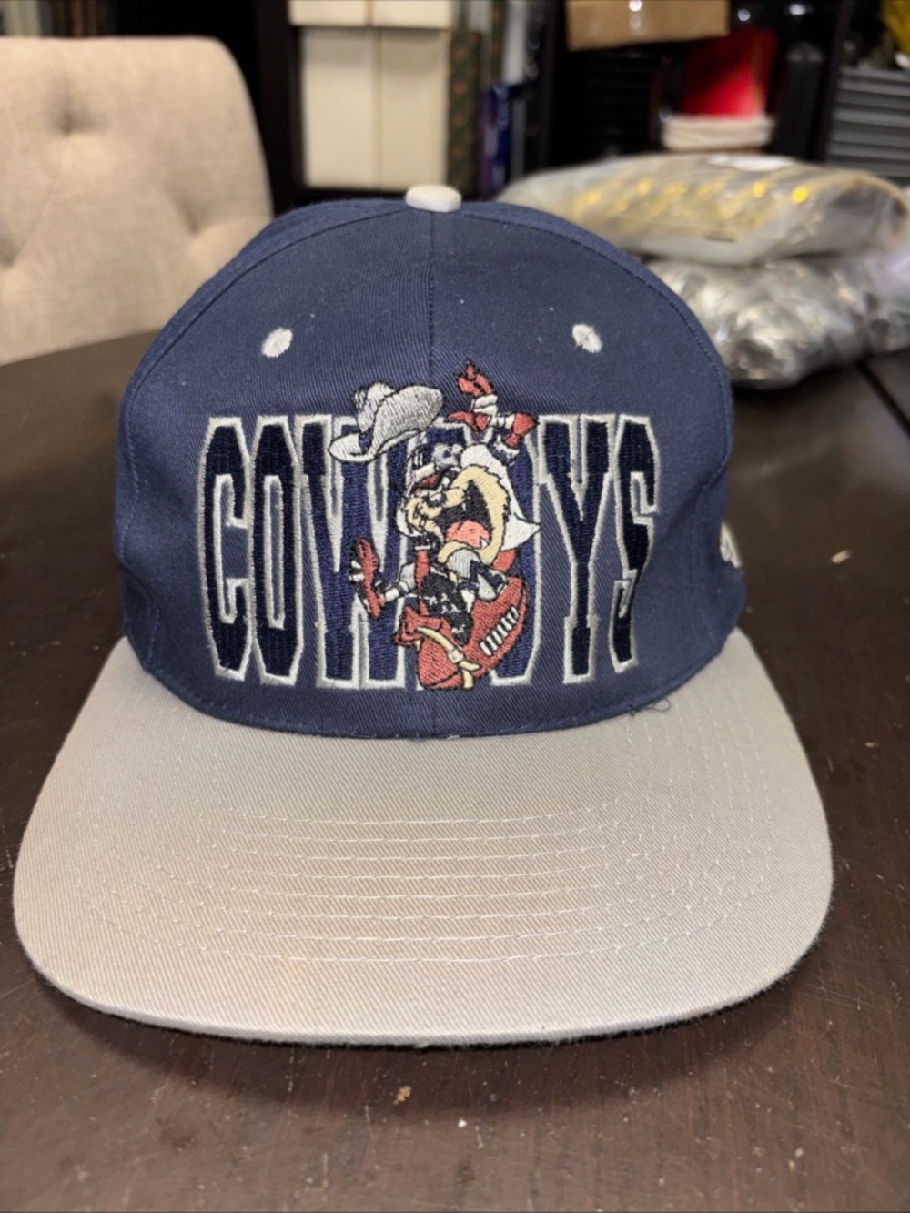 Vintage Dallas Cowboys Football Cap Tasmanian Devil Looney Tunes 90s Rare NOS EX